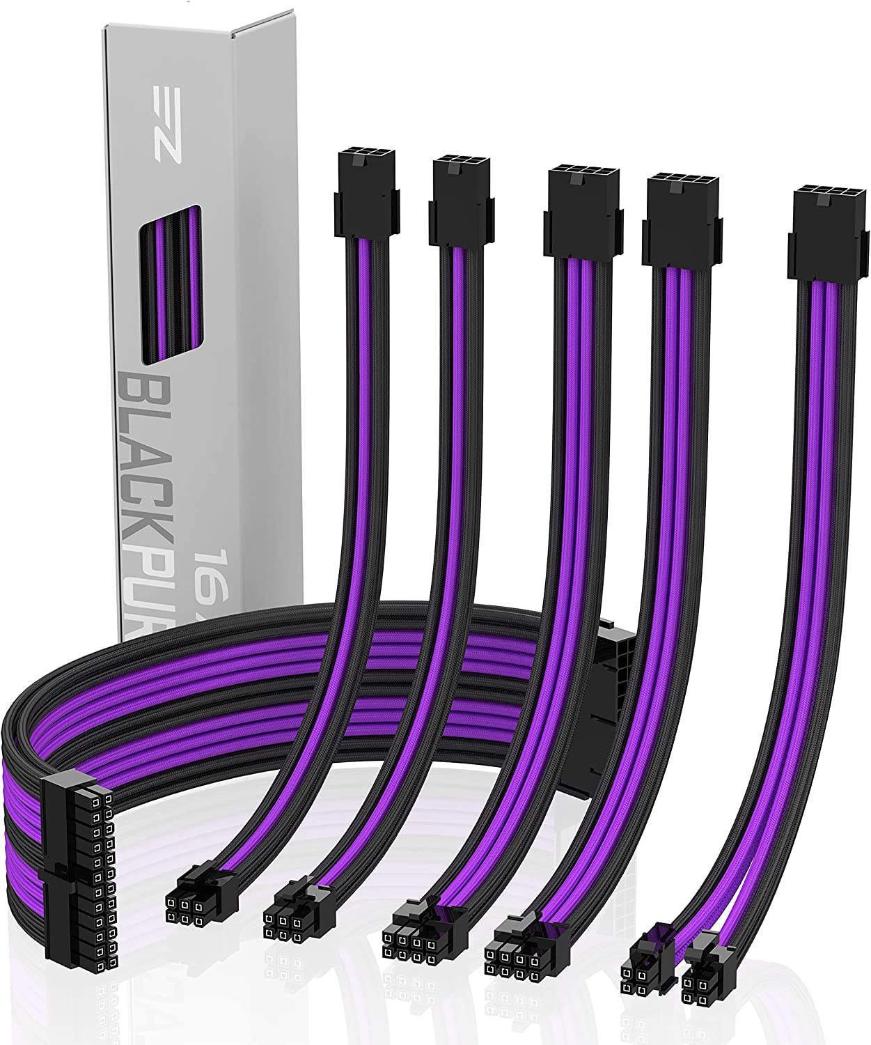 PSU Cable Extension Kit Sleeved Cable Custom Power Supply Sleeved Extension 16 A