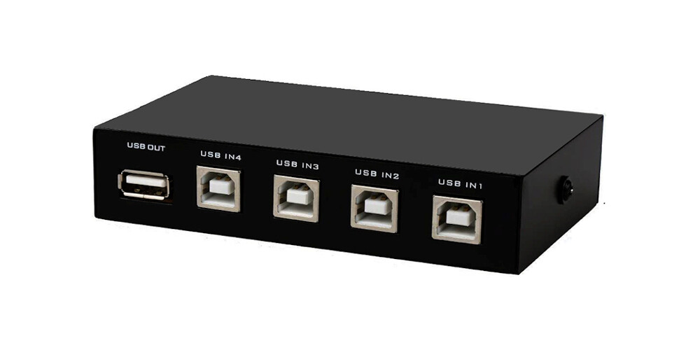 4 Computers To 1 USB Device Sharing Selector Switch
