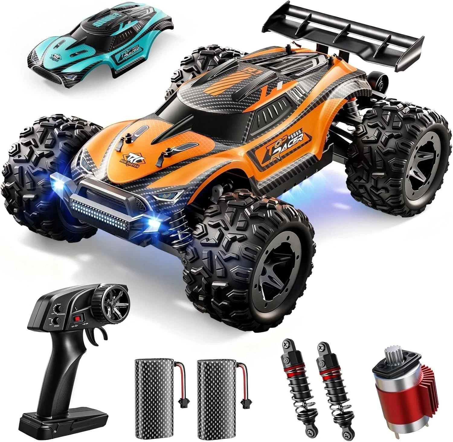 1/14 RC Cars for Adults Fast 60+ mph, RC Trucks 4x4 Offroad