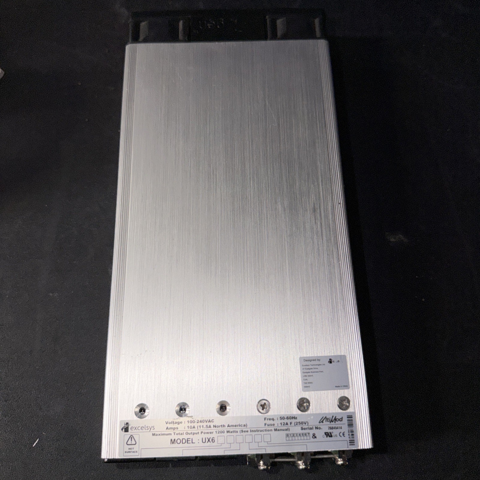 EXCELSYS XGEN UX6 POWER SUPPLY, INPUT 100~240V, OUT PUT 1,200W