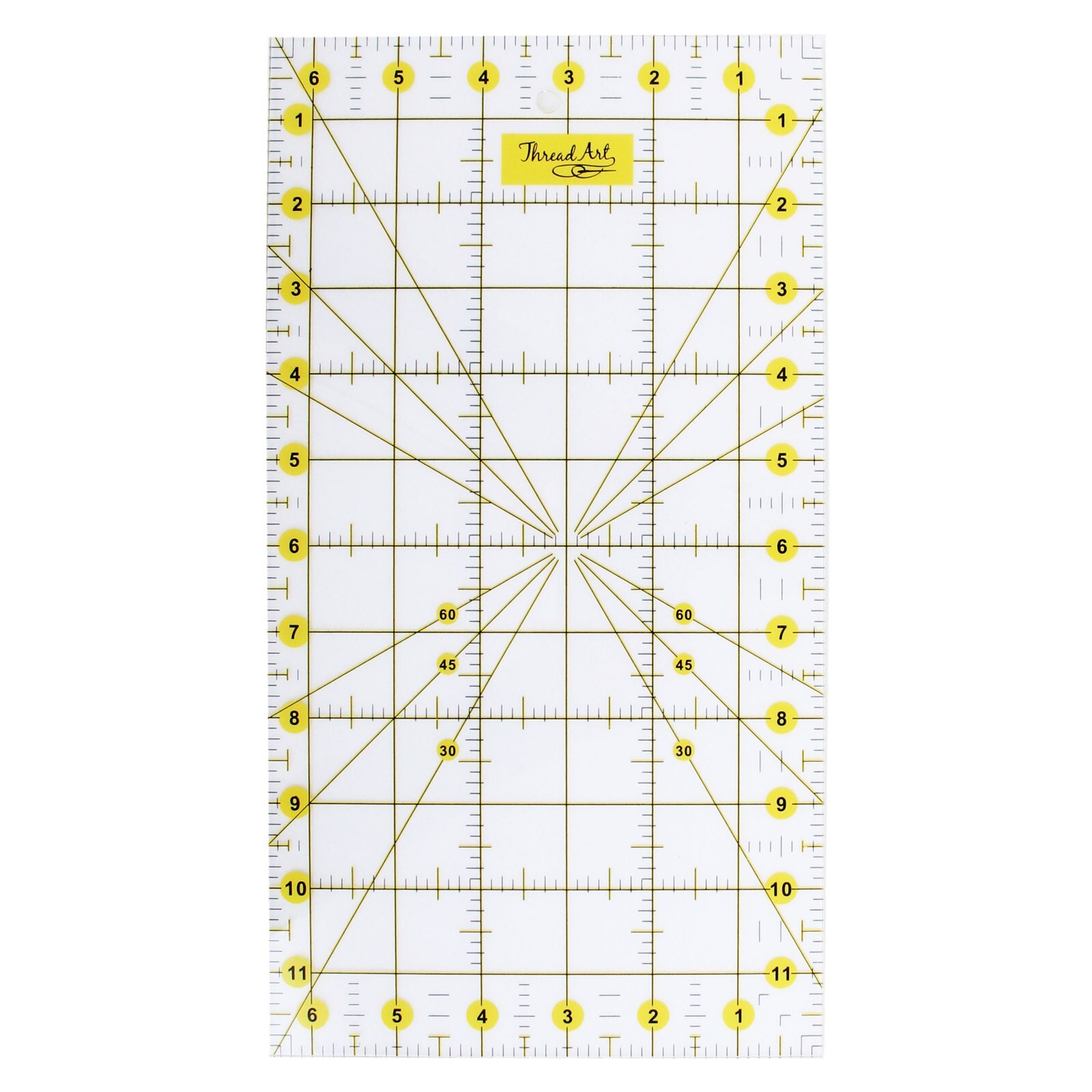 Threadart Rotary Cutting Set | Rotary Mat | Ruler | Ergonomic 45mm Rotary Cutter
