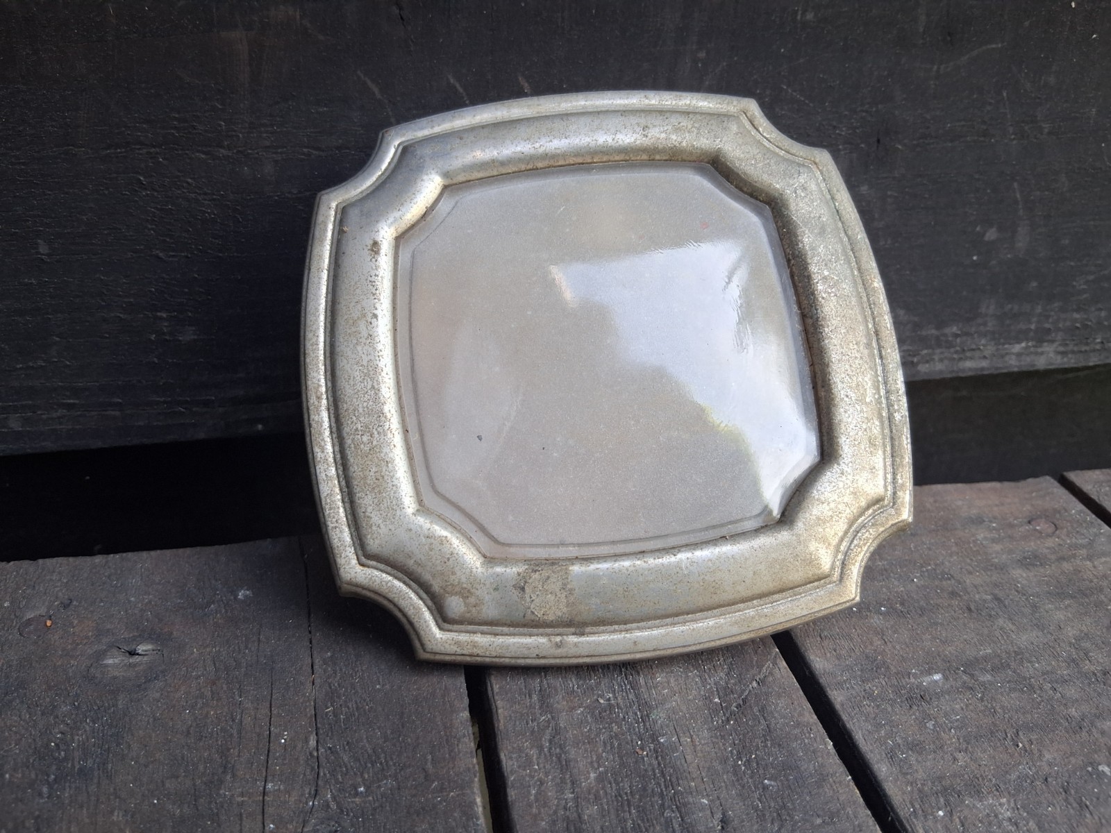 Classic Car Interior Courtesy Light 4.5" x 4.5" glass and chrome FREE P&P