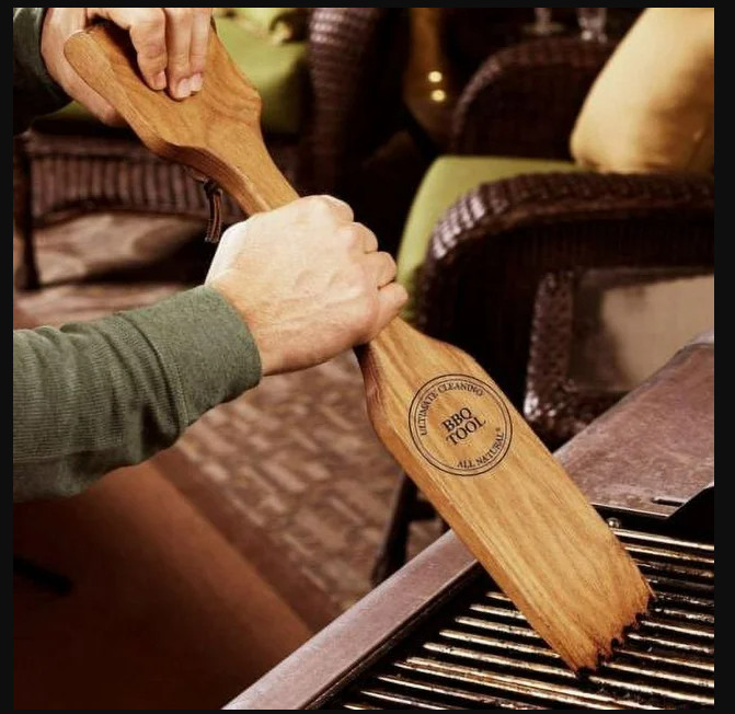 Ultimate BBQ Grill Cleaning Scraper Tool Wood from the USA 20" ALL NATURAL