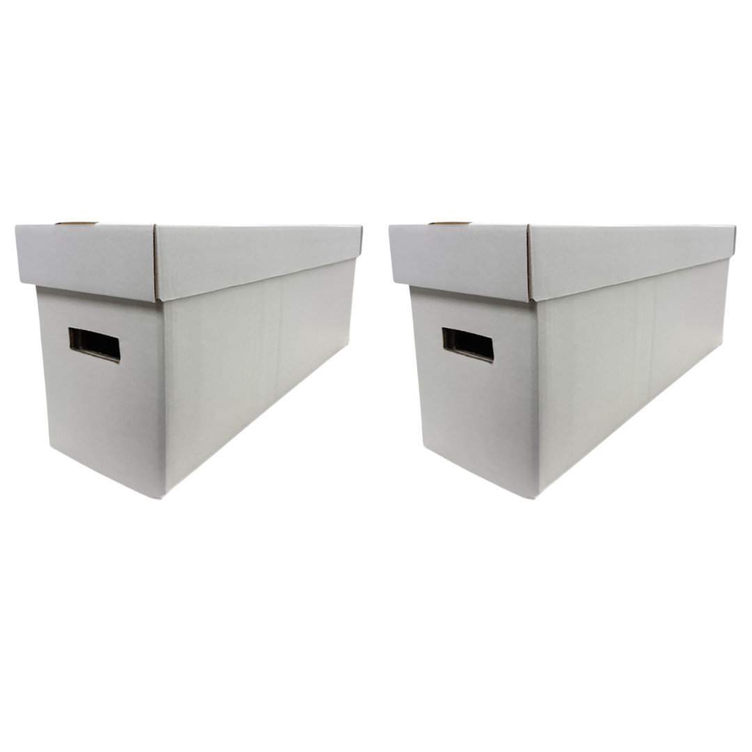 2 Long Comic Book Box • Comic Storage Boxes Holds 200-225 Comics Box Woodhaven
