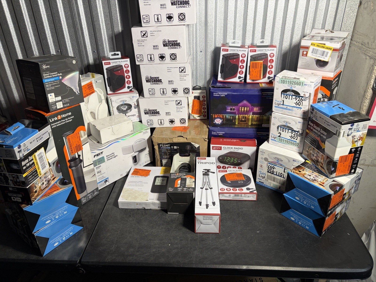 Mixed Electronics & Smart Home Lot Cameras Lights Audio New/Open Box Bulk