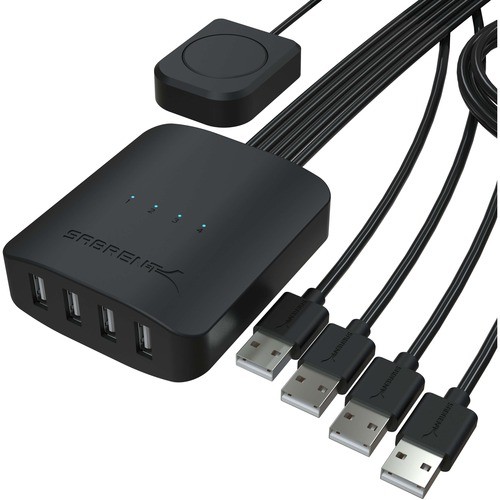 Sabrent USB 2.0 Sharing Switch Up To 4 Computers and Peripherals (USB-USS4