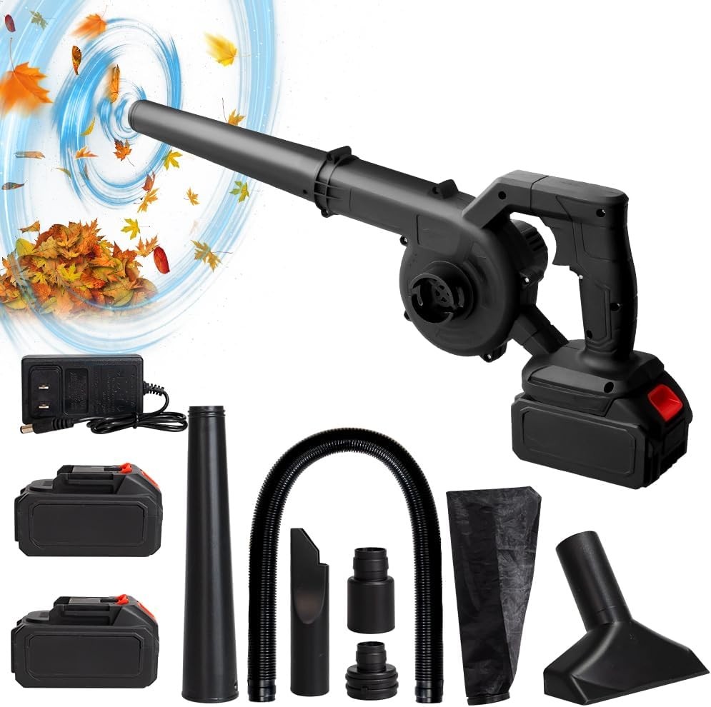 21V Cordless Leaf Blower Vacuum Electric Blower for Lawn Care