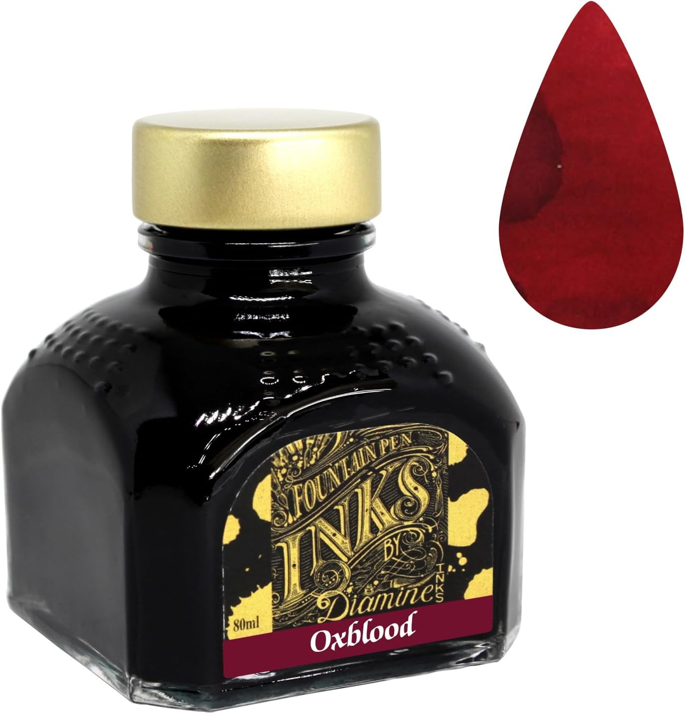 Fountain Pen Ink Bottle Oxblood Red 80 ml Writing Calligraphy Ink