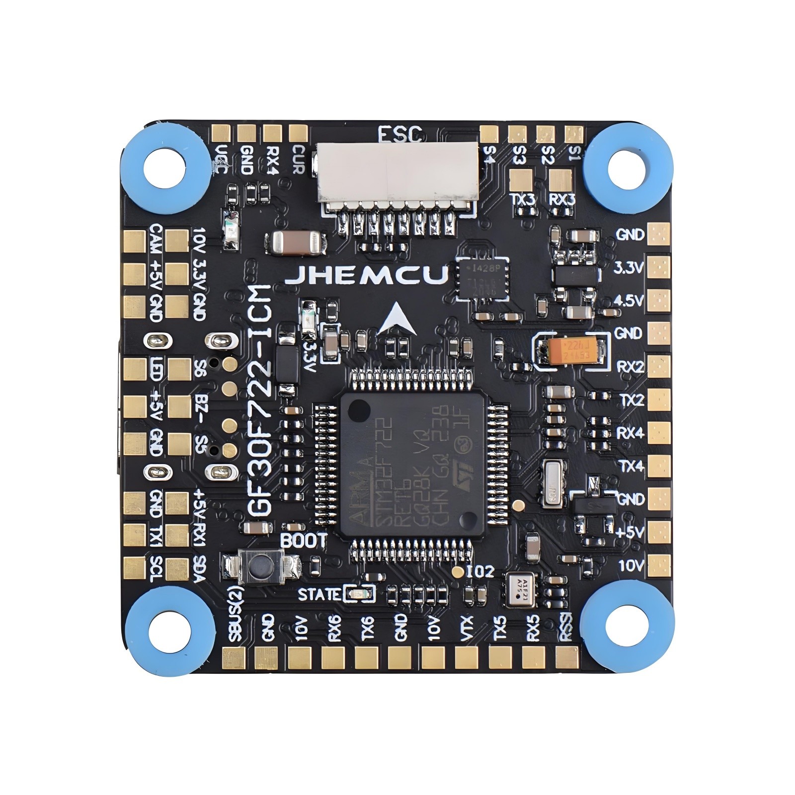 JHEMCU GF30F722-ICM F7 Flight Controller for RC FPV Drone 5V 10V BEC 3-8S