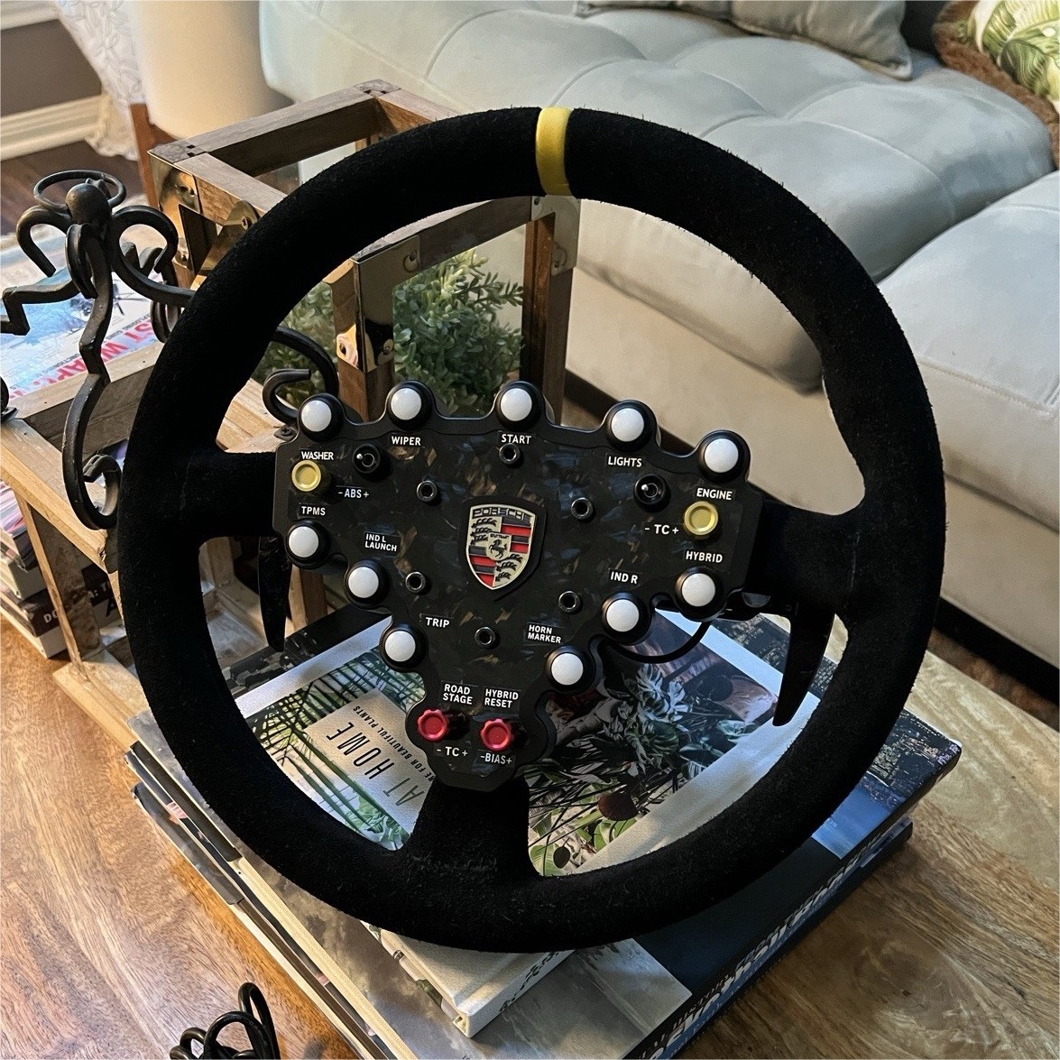 SIMDID GTW Sim Racing Wheel Suede Wired w/ Paddle Shifters. NRG 2.0 installed