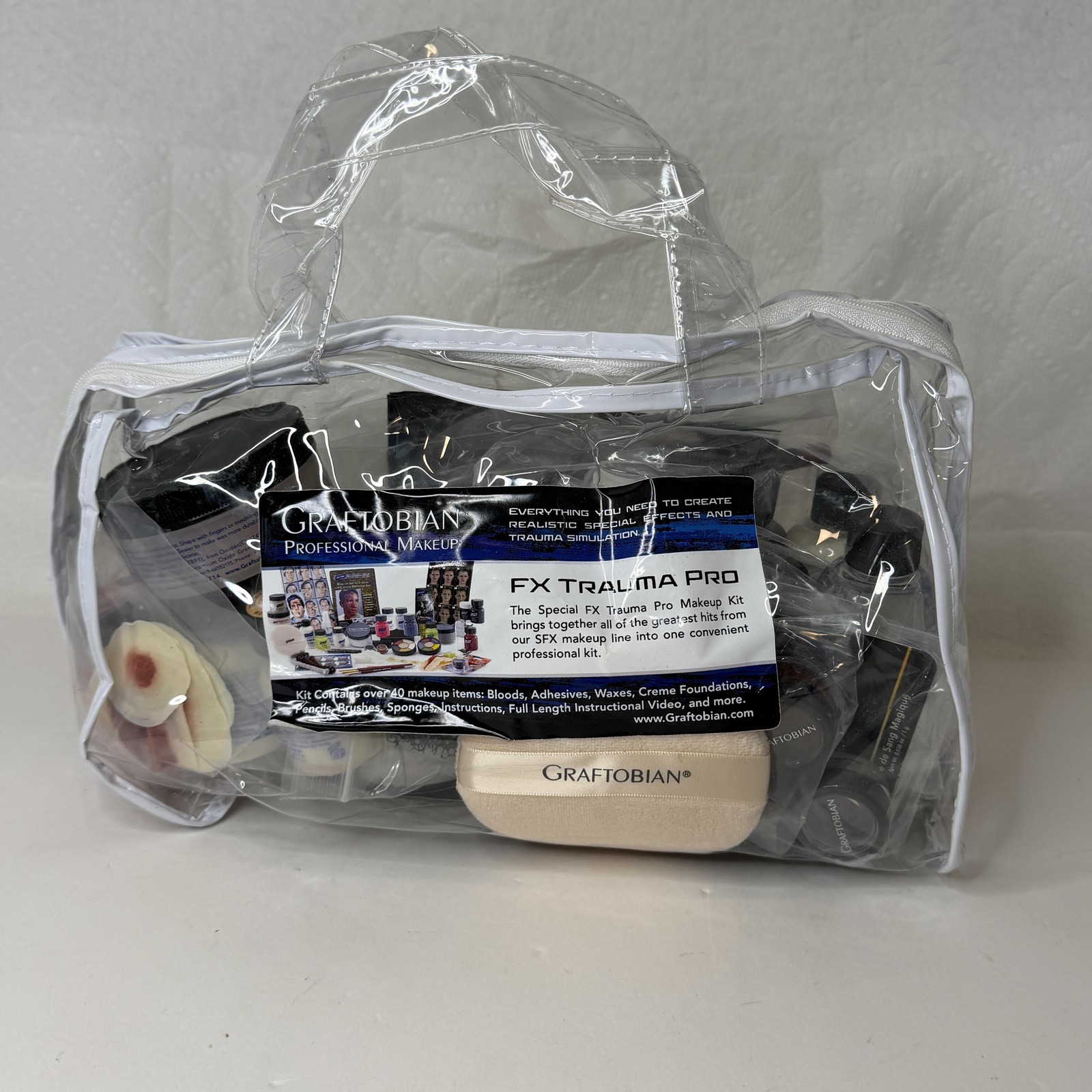 Graftobian Special Effects Makeup Kit FX Severe Trauma Pro Deluxe 40 Items New