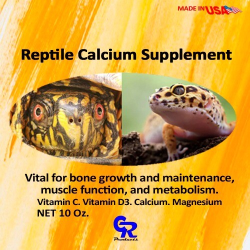 reptile calcium supplement (mix with mealworms/superworms for better resuts