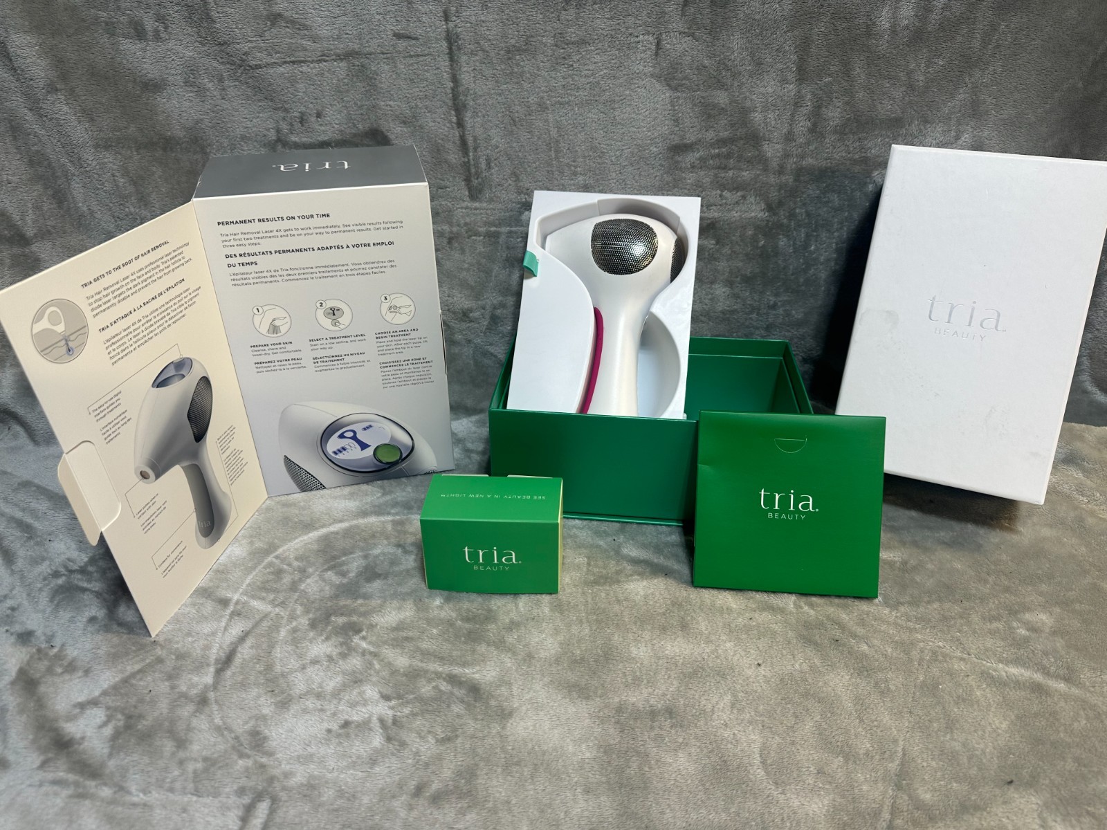 ria Beauty Hair Removal Laser 4X Open Box Authentic Complete IPL Laser Device