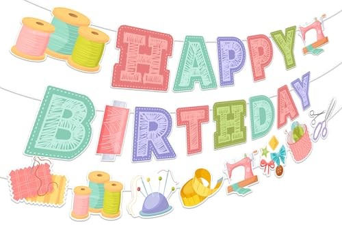 Happy Birthday Banner Garland - Tailor Garland - Sewing Tool