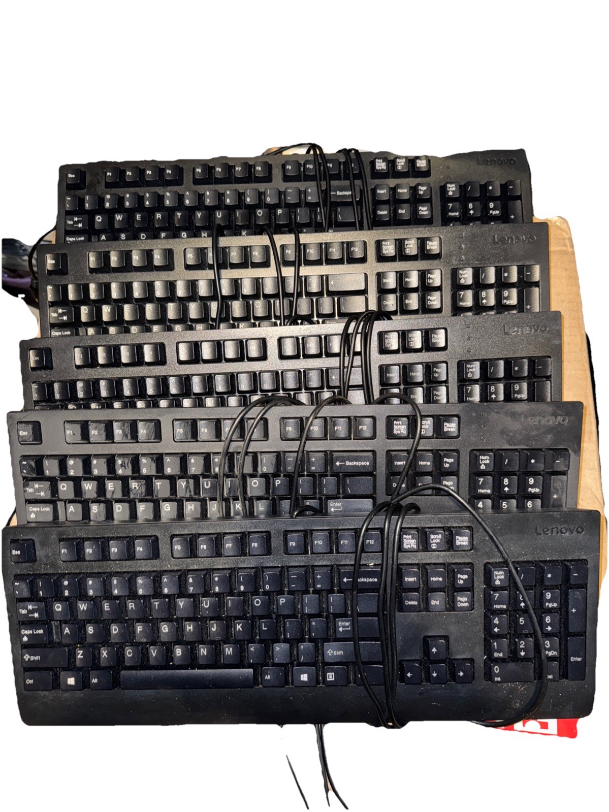 Bundle Of 5 Lenovo Preferred Pro II 00XH688 Black Keyboard