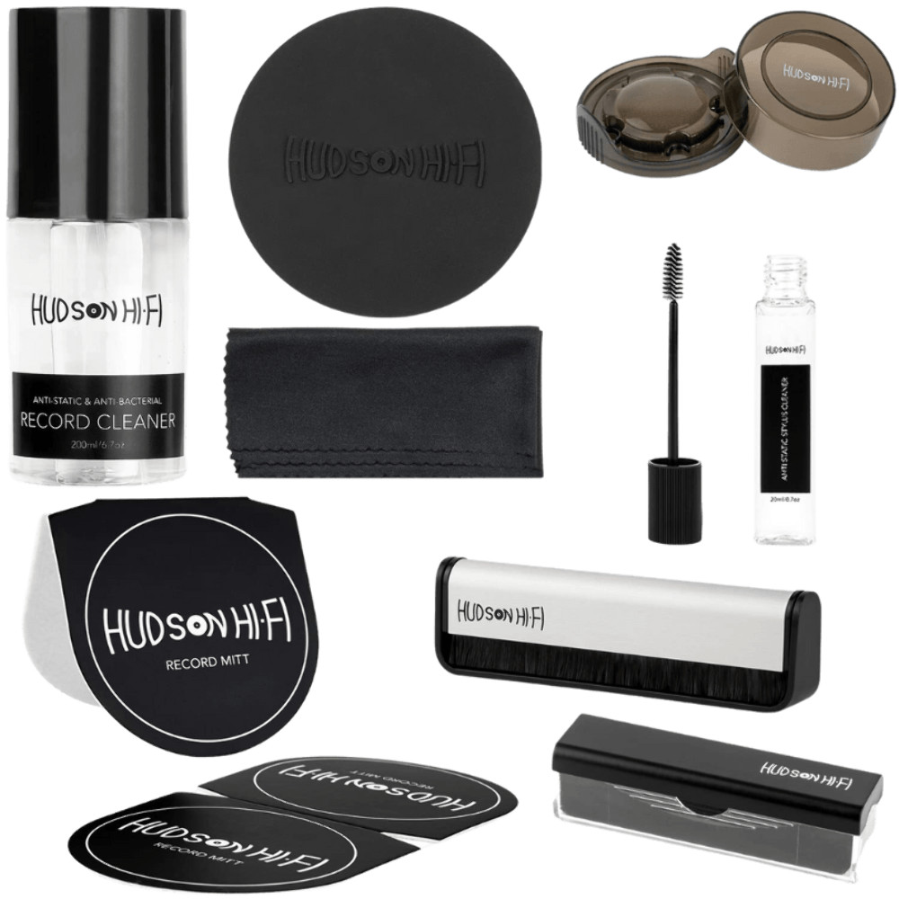 Vinyl Record Cleaning Kit 9-in-1 - Anti-Static Cleaner, Velvet & Carbon Fiber Br