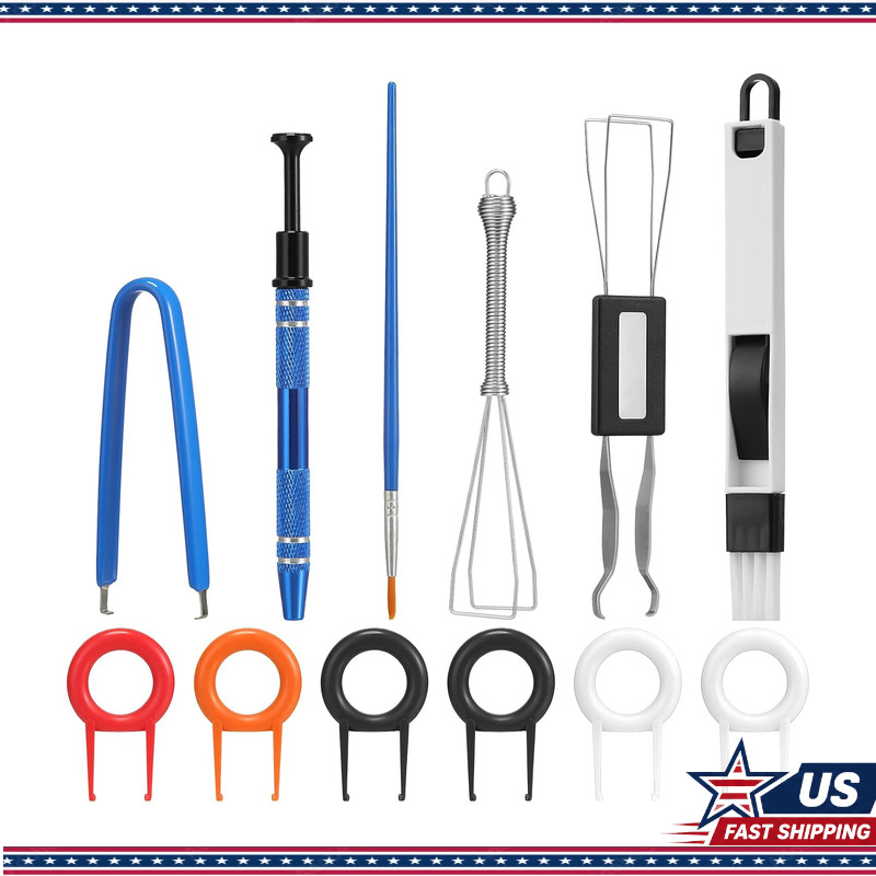 12-Piece Key Cap Remover and Switch Opener Tool Kit Mechanical Keyboards