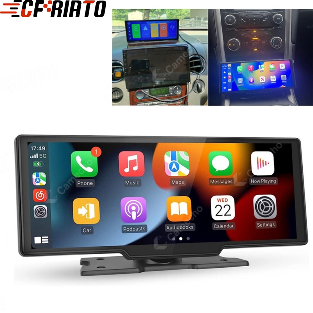 10.26" 2K Car Wireless Apple CarPlay Android Auto FM Touch Screen Portable Radio