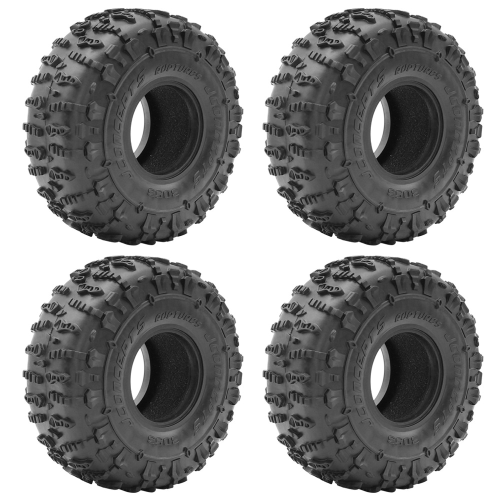 4PCS 1.9" Tires Rubber Tyre Wheel Tires For 1:10 Rc Crawler Traxxas TRX4 TRX6