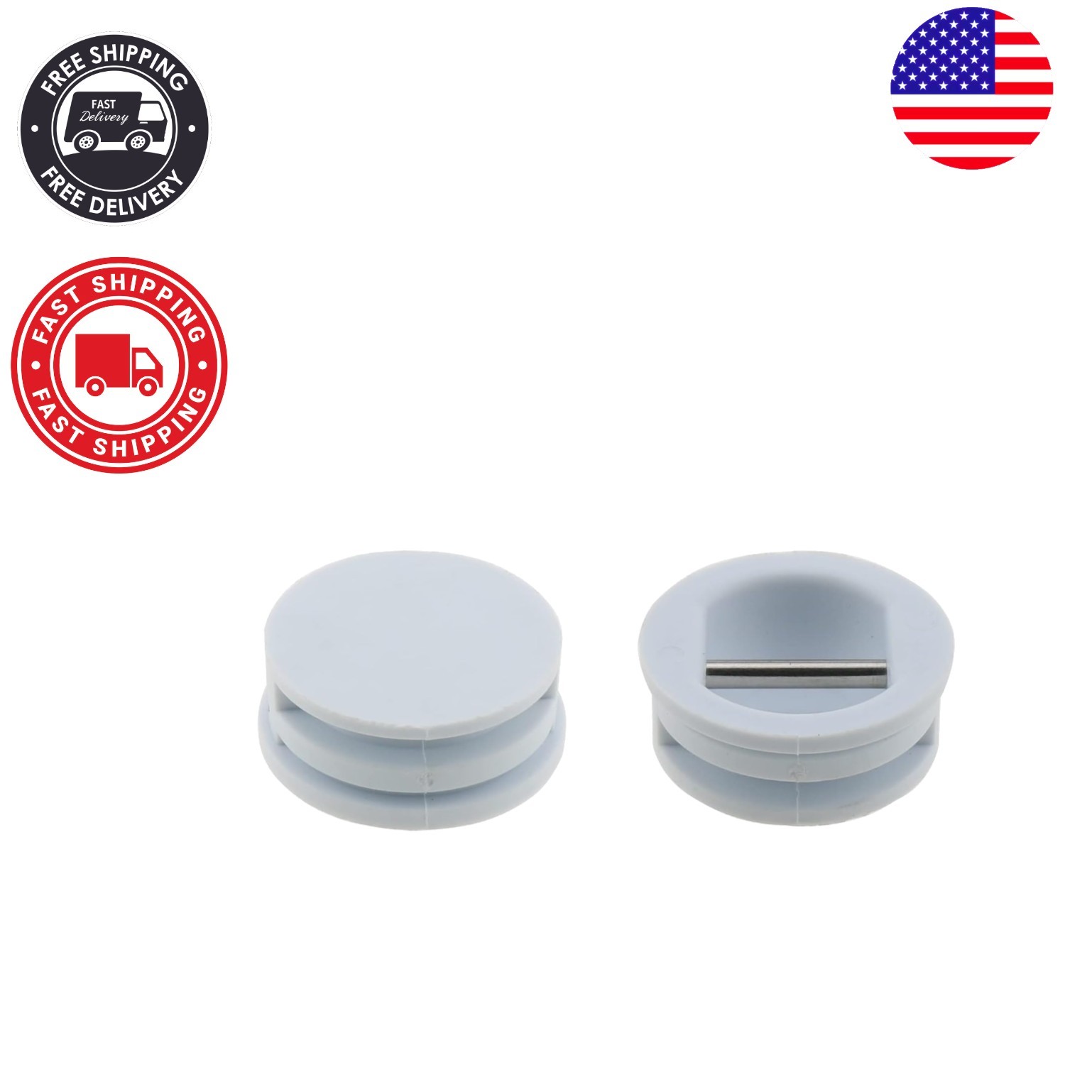 Reliable White Surf Leash Plugs 2PCS 30x12.5mm - Enhance Your Surf Experience