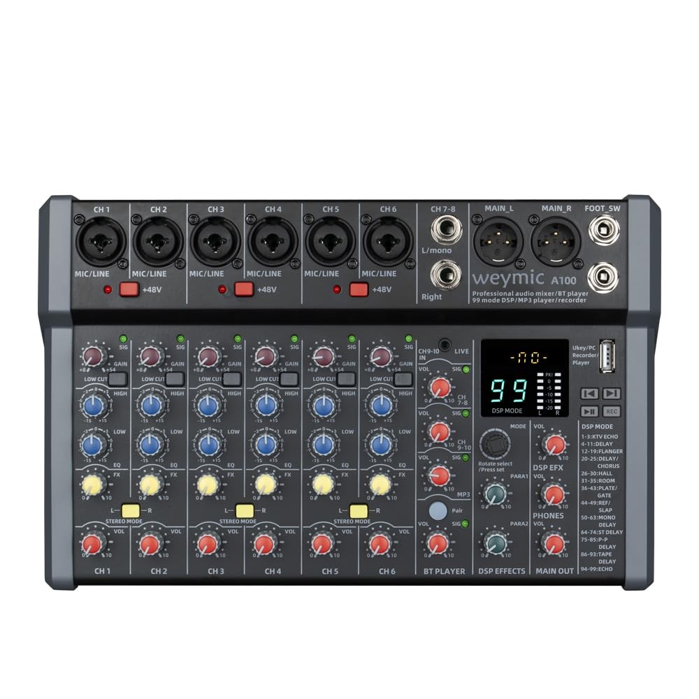 Professional Audio Mixer Console for Recording DJ Karaoke Music Stage Equipment