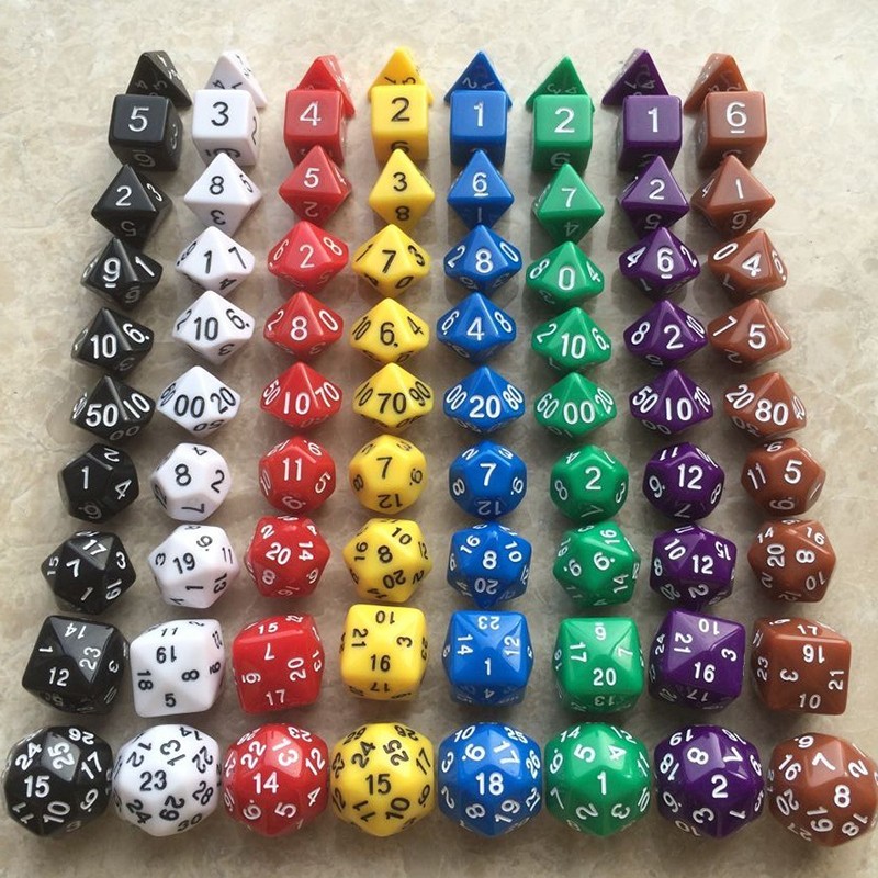 10Pcs Polyhedral Dice Set For Dungeons and Dragons DND MTG RPG Table Board Games