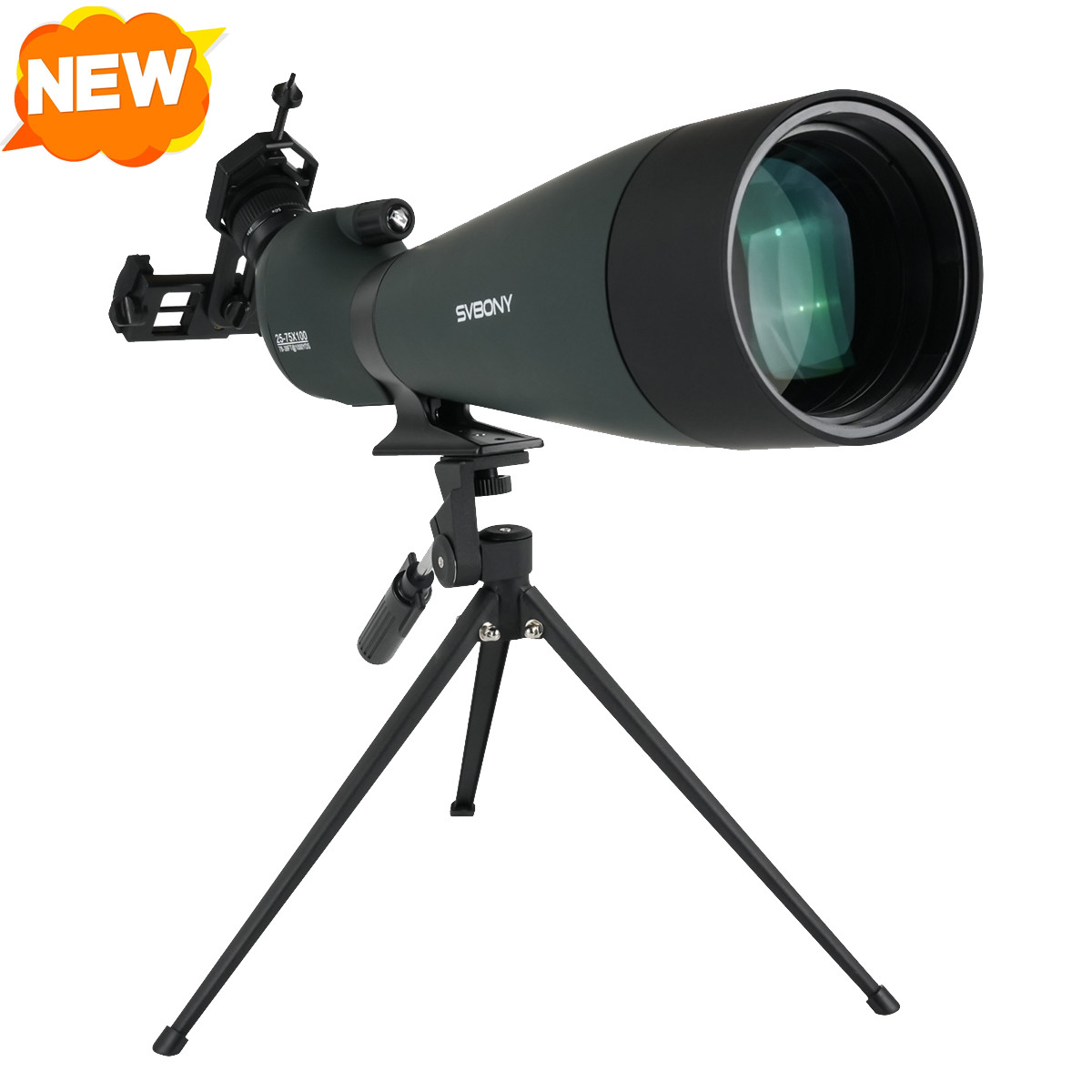 SVBONY SV28A Spotting Scope FMC 25-75X100 for Shooting Hunting Bird Watching