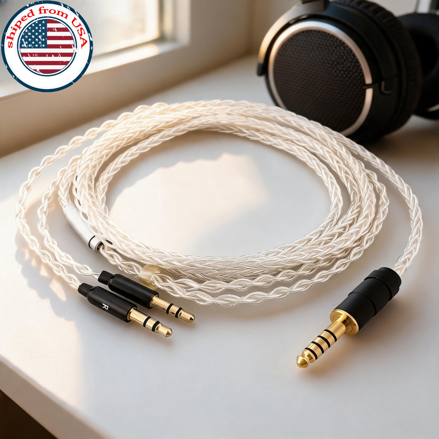 4.4mm Balanced Jack Male Headphone Cable for Hifiman Ananda Sundara Arya HE400SE